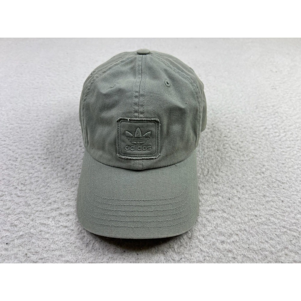Adidas Hat Cap Strap Back‎ One Size Green Trefoil Patch Cotton Casual Mens